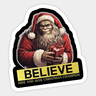 bigfoot believe : hide and seek christmas champion Sticker